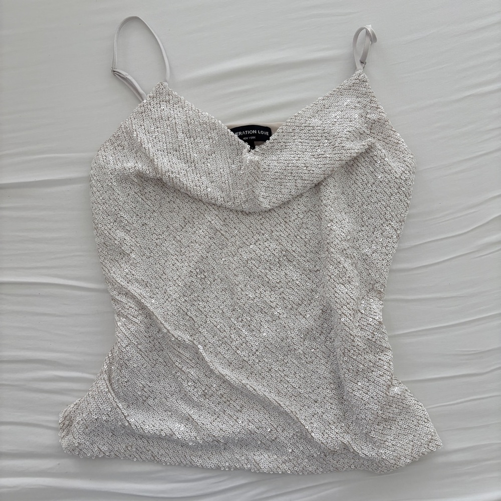 Generation Love Shimmering Silver Camisole
